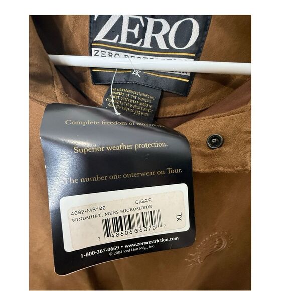 NWT Zero Restriction Men’s Microsuede Golf Jacket Size XL - Picture 7 of 10